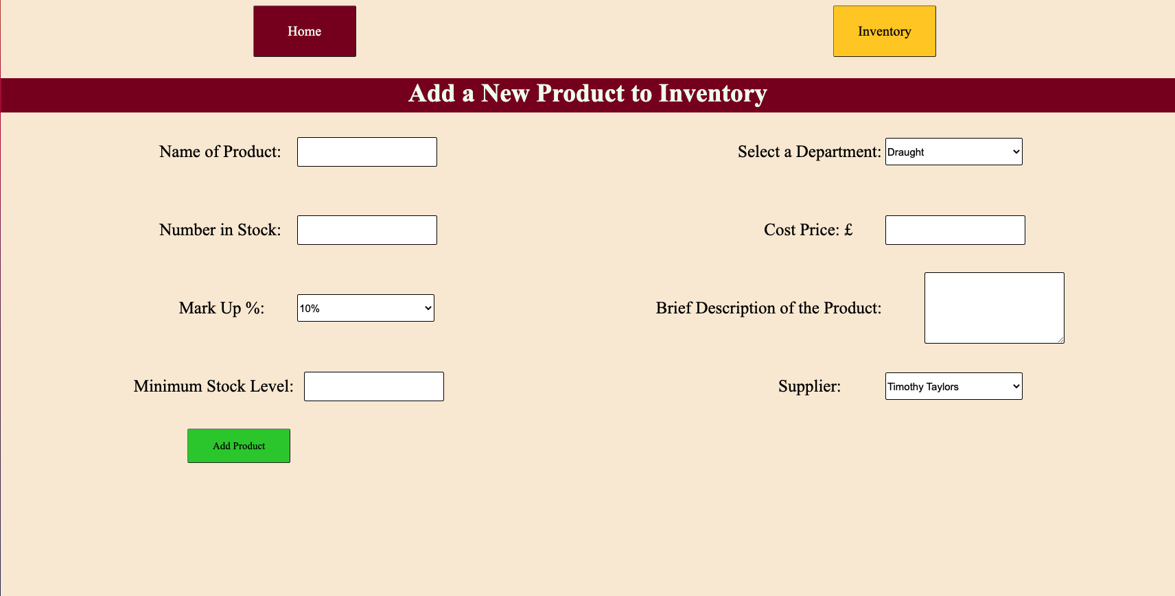 Inn-ventory adding a product